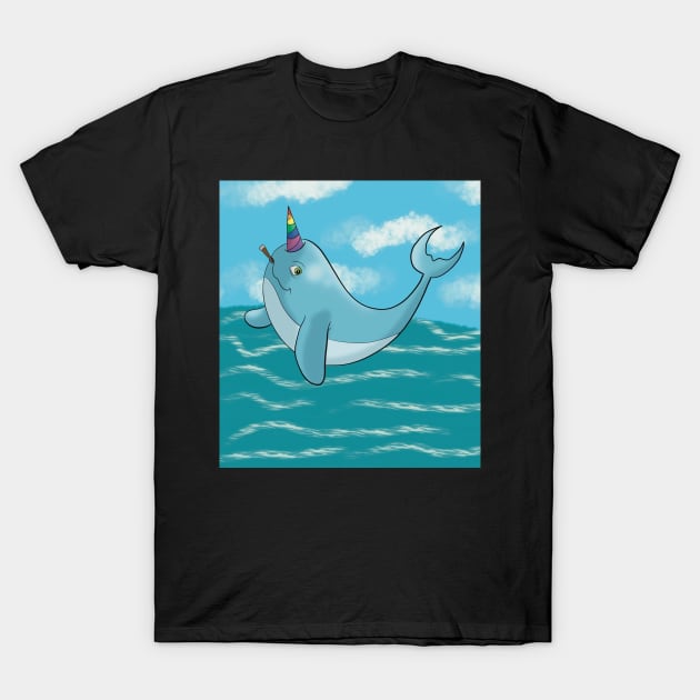 Party on Narwhal T-Shirt by Dr Paul Art